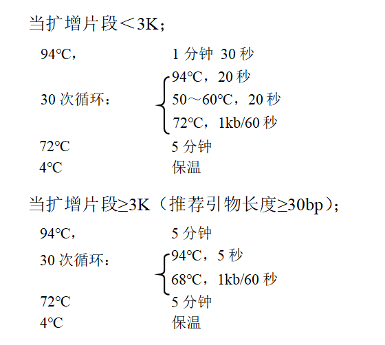 常用PCR循環(huán)