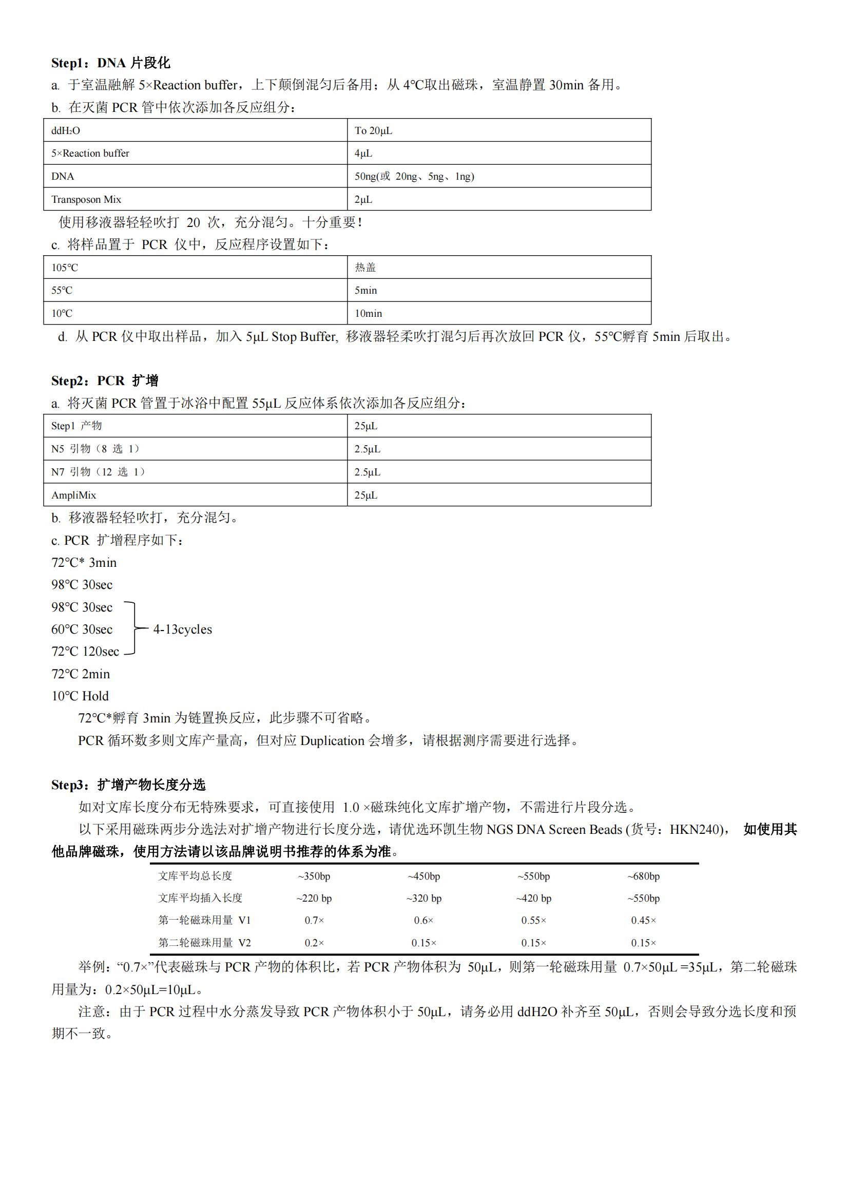 NGS DNA Library FlashPrep Kit for Illumina實驗流程