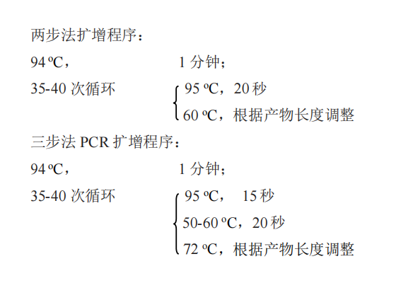 熱啟動Taq DNA聚合酶(B) 常用 PCR 循環(huán)